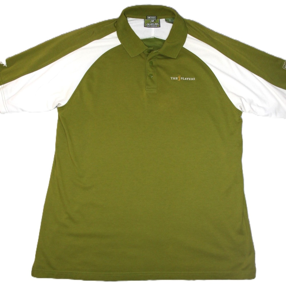 Ahead Polo Shirt Mens XL Green Cotton Polyester Golf Collared Moisture Wicking